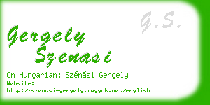 gergely szenasi business card